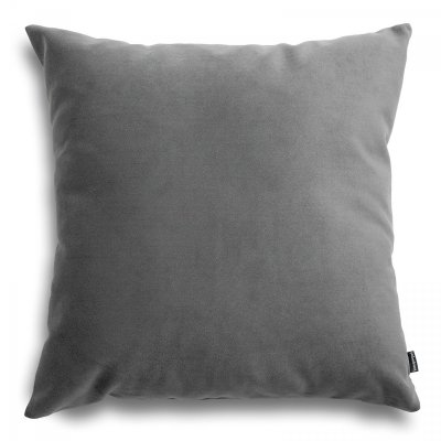 Pram Szara welurowa poduszka dekoracyjna 45x45 cm