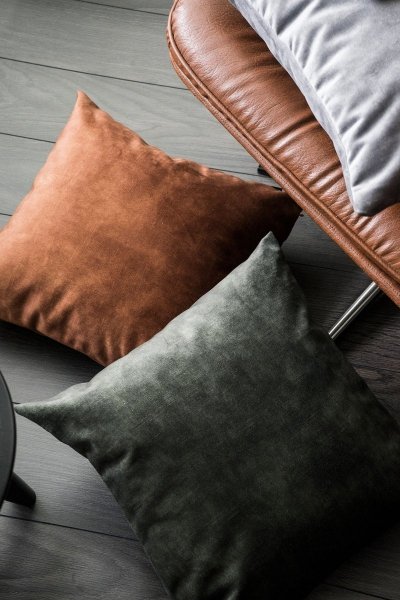 Glossy Grey Decorative Pillow 45x45