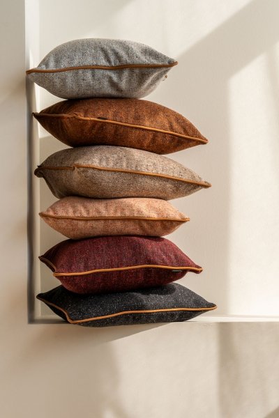 Bordeaux Dekokissen WOOL 45x45