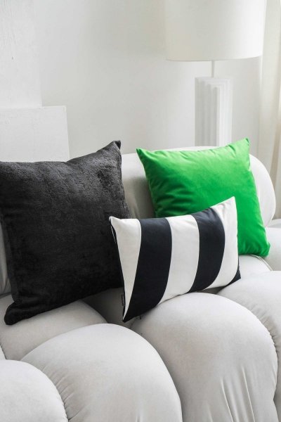 Velvet Vibrant Green Decorative Cushion 45x45