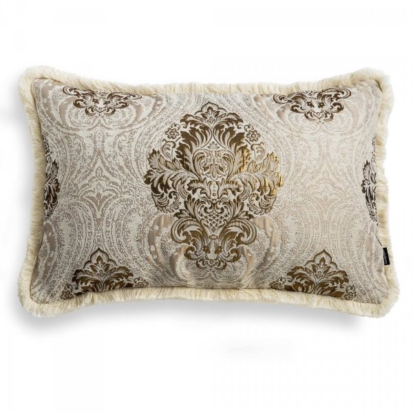 Cream Set of 3 Decorative Pillows Aurum