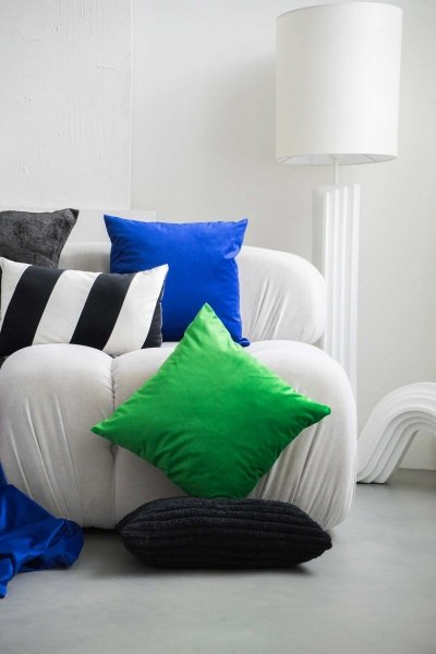 Velvet Vibrant Green Decorative Cushion 45x45