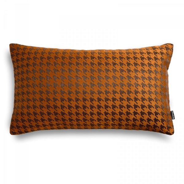 Rust Checkered Pillow