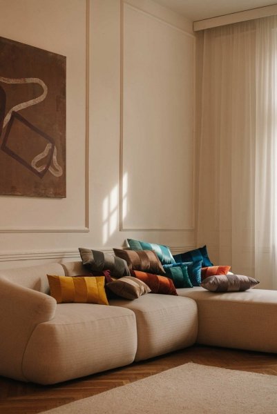 Stripes morska poduszka dekoracyjna 50x30 ZERO WASTE