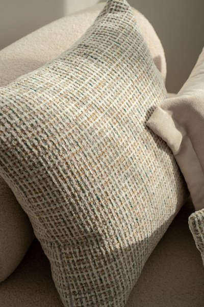 Teli Large White Decorative Pillow 50x50