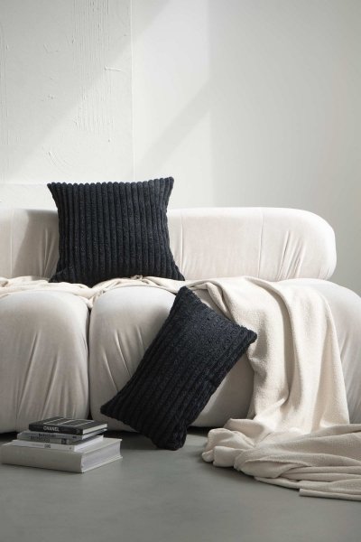 Cord Black Decorative Pillow 50x30