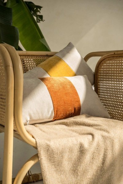 Rolo Cream and Yellow Decorative Cushion 50x30