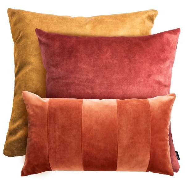 Gold-Pink Decorative Pillow Set Glossy