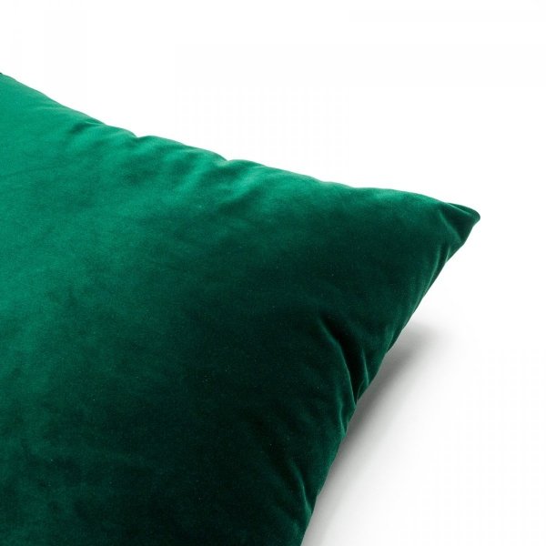 Velvet ciemno zielona poduszka dekoracyjna 50x30