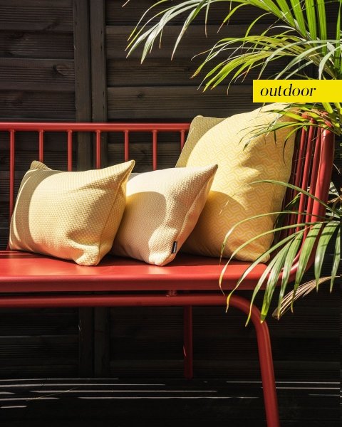 Żółta poduszka ogrodowa Malmo 50x30