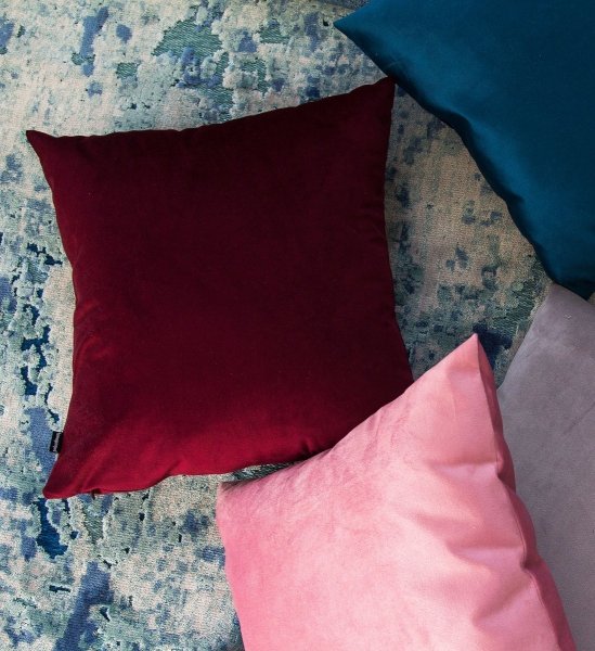Velvet beżowa poduszka dekoracyjna 45x45