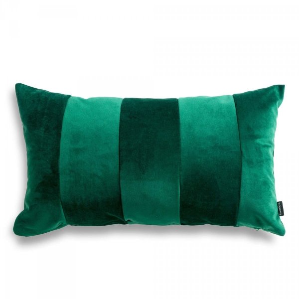 Stripes zielona poduszka dekoracyjna 50x30 ZERO WASTE