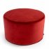 Großer roter Samtpouf 60x30 cm