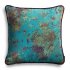 Turquoise and Burgundy Decorative Pillow Gold 40x40