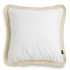 Tesse White Decorative Pillow with Beige Braid 45x45