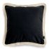 Tesse Black Decorative Cushion with Beige Braiding 45x45