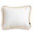 Tesse White Decorative Pillow with Beige Braid 50x40