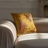 Gold-Burgundy Decorative Pillow Gold 40x40