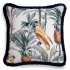 White Decorative Pillow with Parrots 45x45