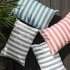 Grey striped garden pillow 60x40