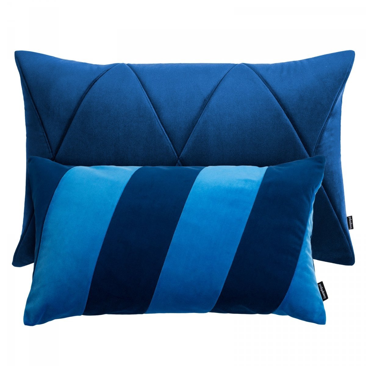 Marineblaues Kissen-Set Touch + Stripes