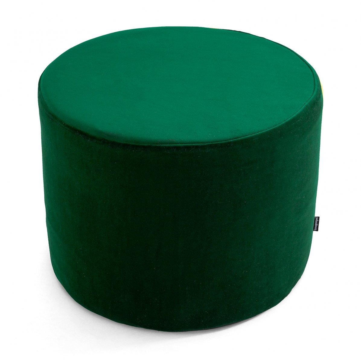 Dark Green Velvet Pouffe 45x35