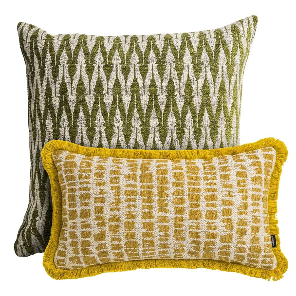 Zielono-żółty zestaw poduszek dekoracyjnych Nava