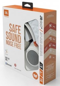 JBL JR 460NC BEZPRZEWODOWE SŁUCHAWKI DLA DZIECI BIAŁE