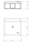 Puszka elektr. hermetyczna natynkowa 85x85x40mm IP55, biała (na 1 śrubę)
