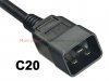 Kabel zasilający z uziemieniem C19/C20 - przedłużacz 1,8m