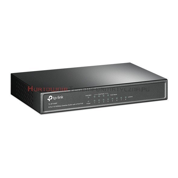 TP-LINK SF1008P Switch 8-Port Fast Ethernet, 4xPoE 60W desktop, 