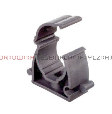 Uchwyt zamknięty do rur 28mm szary