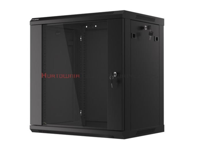 Lanberg Szafa RACK 19&quot; wisząca 9U, 450, otwory montażowe na nogi, czarna