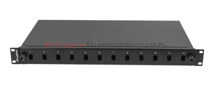 Lanberg Panel / Przełącznica światłowodowa 1U 19&quot; 12xSC Simplex, wysuwana, czarna