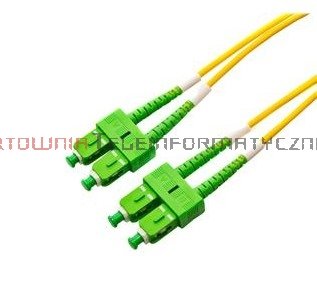 Patch cord światłowodowy SC/APC-SC/APC, SM, 9/125, dupleks, 2m