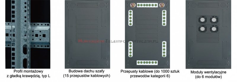 TOTEN Szafa RACK 19&quot; stojąca G7 27U 600x800mm, drzwi blacha/szkło  czarna