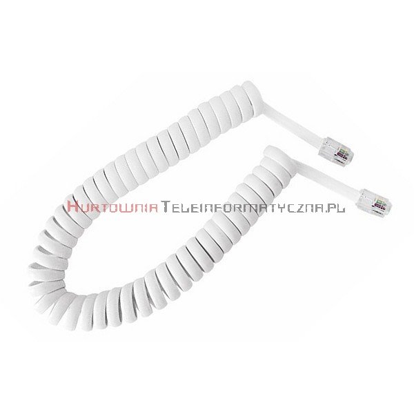 Kabel telefoniczny skrętny 2 m biały