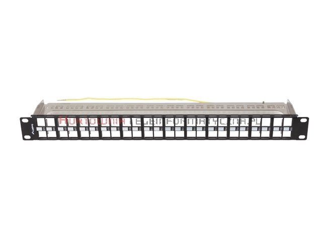 Lanberg Patch Panel modularny 19&quot; 1U na 48 modułów keystone, niewyposażony, czarny