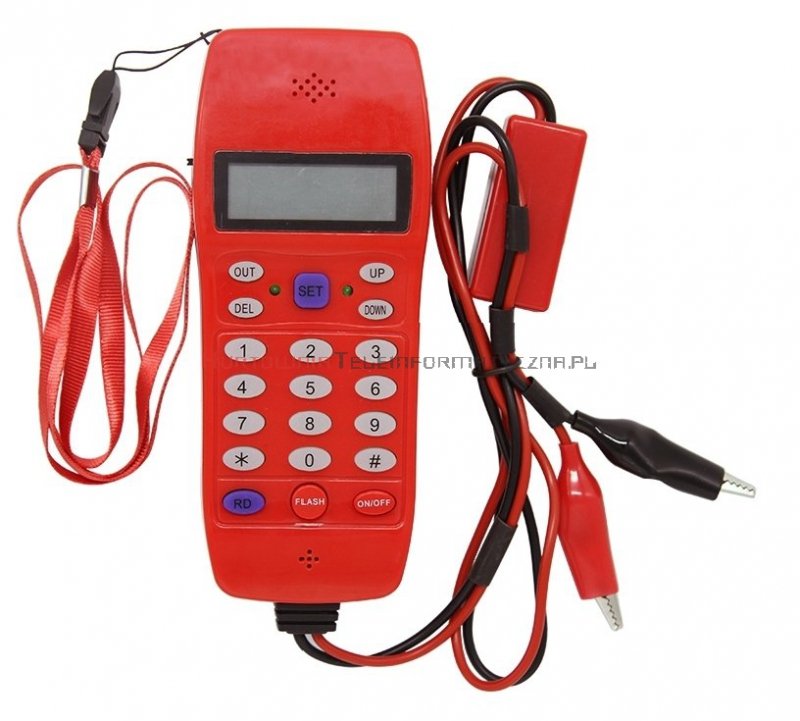 Telefon analogowy monterski LCD, 
