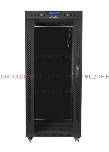 Lanberg Szafa RACK 19" LCD stojąca 22U, 600x800, szybki montaż, czarna