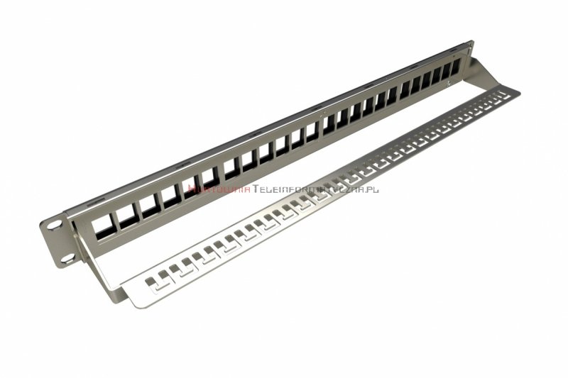 SOLARIX Patch Panel ND modularny 24 porty nieobsadzone, wsporniki, czarny 1U