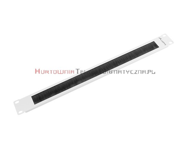 Lanberg organizator poziomy kabli 19&quot; 1U - szczotkowy, szary