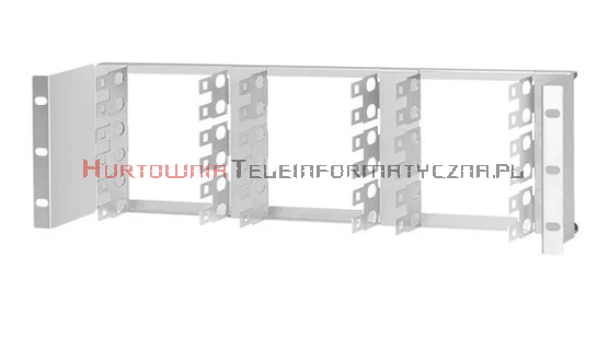 Panel gniezdnik 19&quot; 3U na 18 łączówek LSA (180 par), srebrny