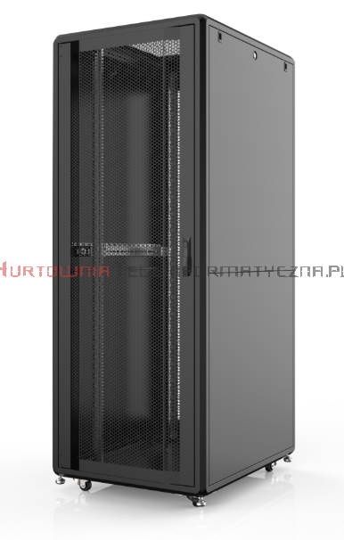 MIRSAN Szafa serwerowa RACK 19" stojąca GTS 42U 600/1000 drzwi przód perforowane, tył perforowane dzielone, czarna