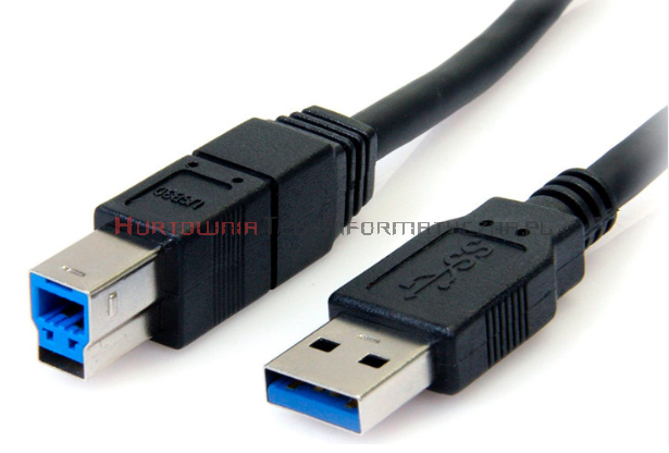 Kabel przyłączeniowy USB 3.0 wtyk A, wtyk B (drukarka) – 1,8 m
