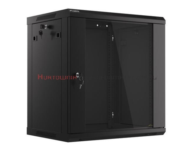 Lanberg Szafa RACK 19&quot; wisząca 9U, 450, otwory montażowe na nogi, czarna