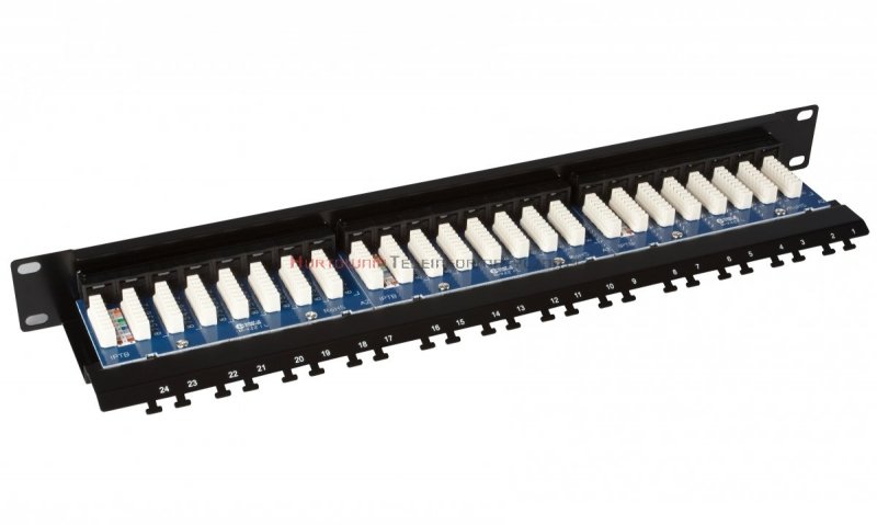 SOLARIX Patch Panel ND 24XRJ45 kat.5e UTP z półką, czarny 1U