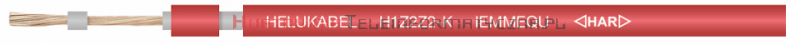 HELUKABEL Solarflex-X H1Z2Z2-K kabel PV 6mm, LSOH Dca, czerwony (500m) 