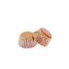 Papilotki Cupcake metalizowane MINI babeczki, muffinki -ZŁOTY RÓŻ 10szt