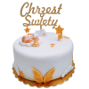 Cukrowa dekoracja GWIAZDKI ZŁOTE na piku na tort deser (6szt)